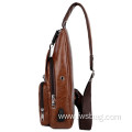 2022 Promotional Factory Wholesale Pu Leather Chest Bag Durable Large Waterproof Multifunctional Chest Bag